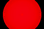 red ball magnified